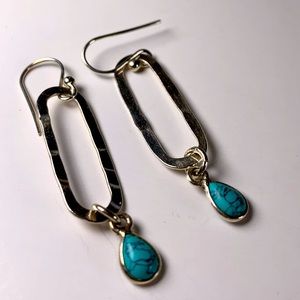 Sterling Silver and turquoise drop earrings